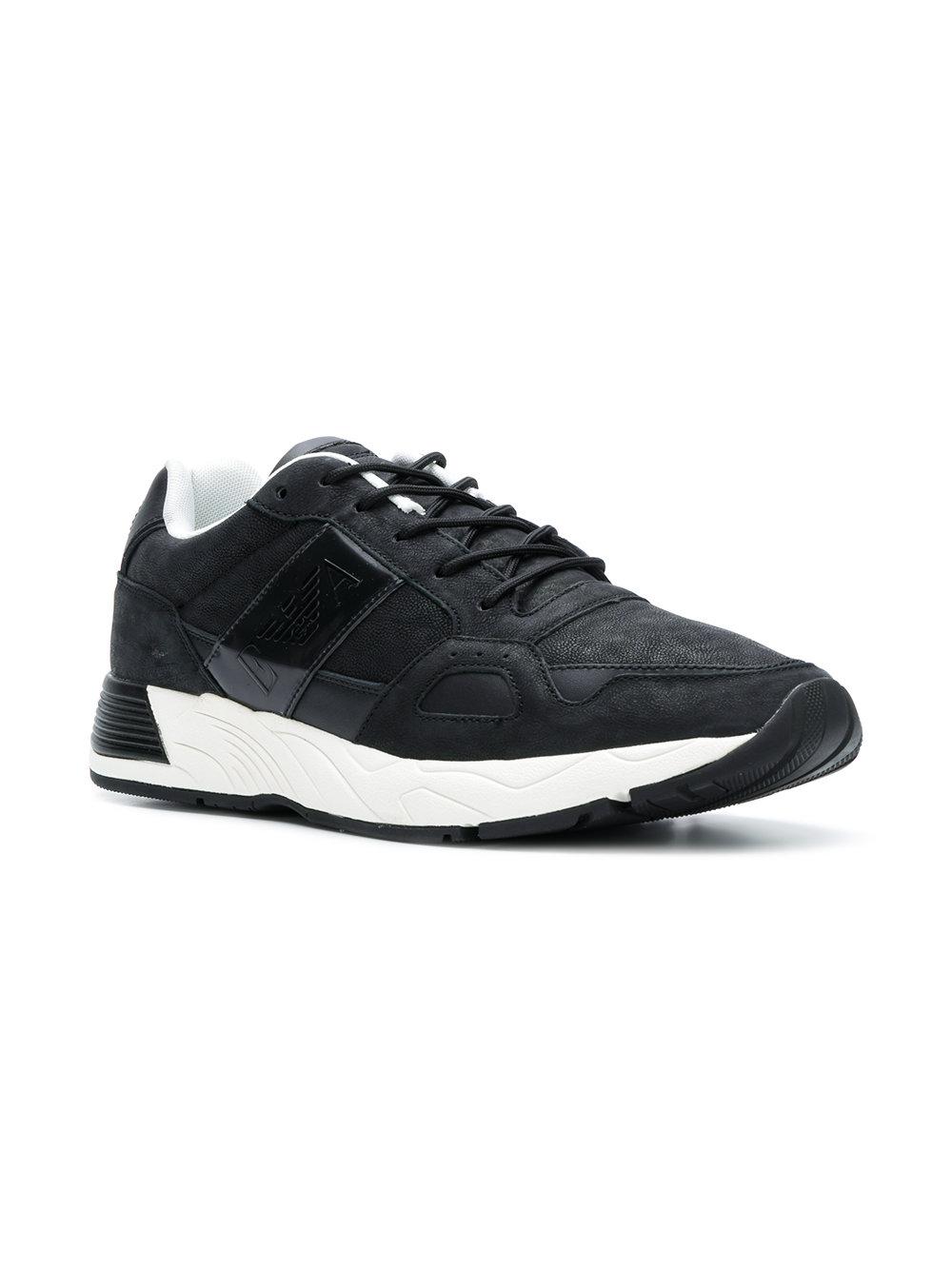 Emporio Armani Leather Runner Sneakers 