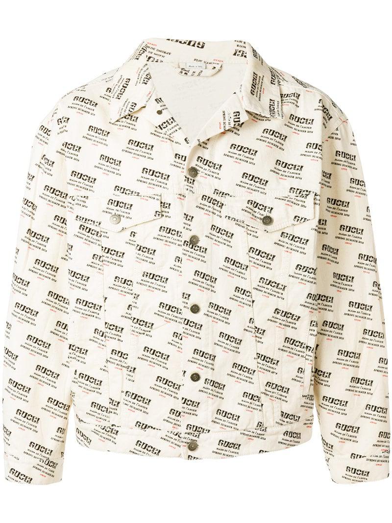 gucci stamp denim jacket