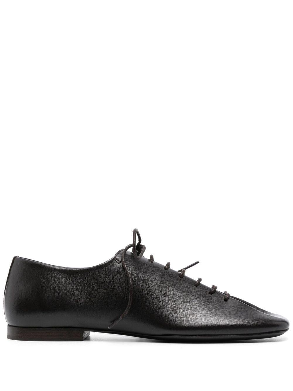 Lemaire Square-toe Derby Shoes in Black | Lyst