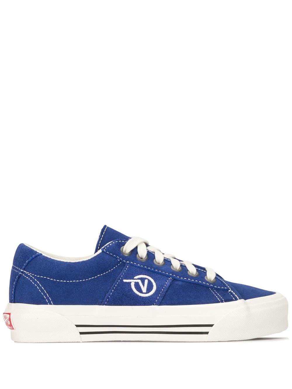 Vans Leather Thick Sole Sneakers in Blue for Men | Lyst
