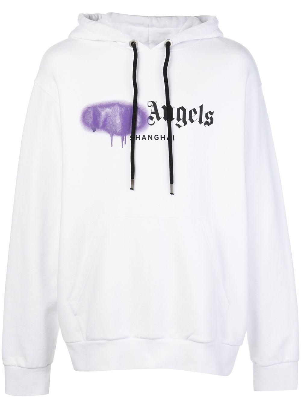 White spray cheap paint hoodie
