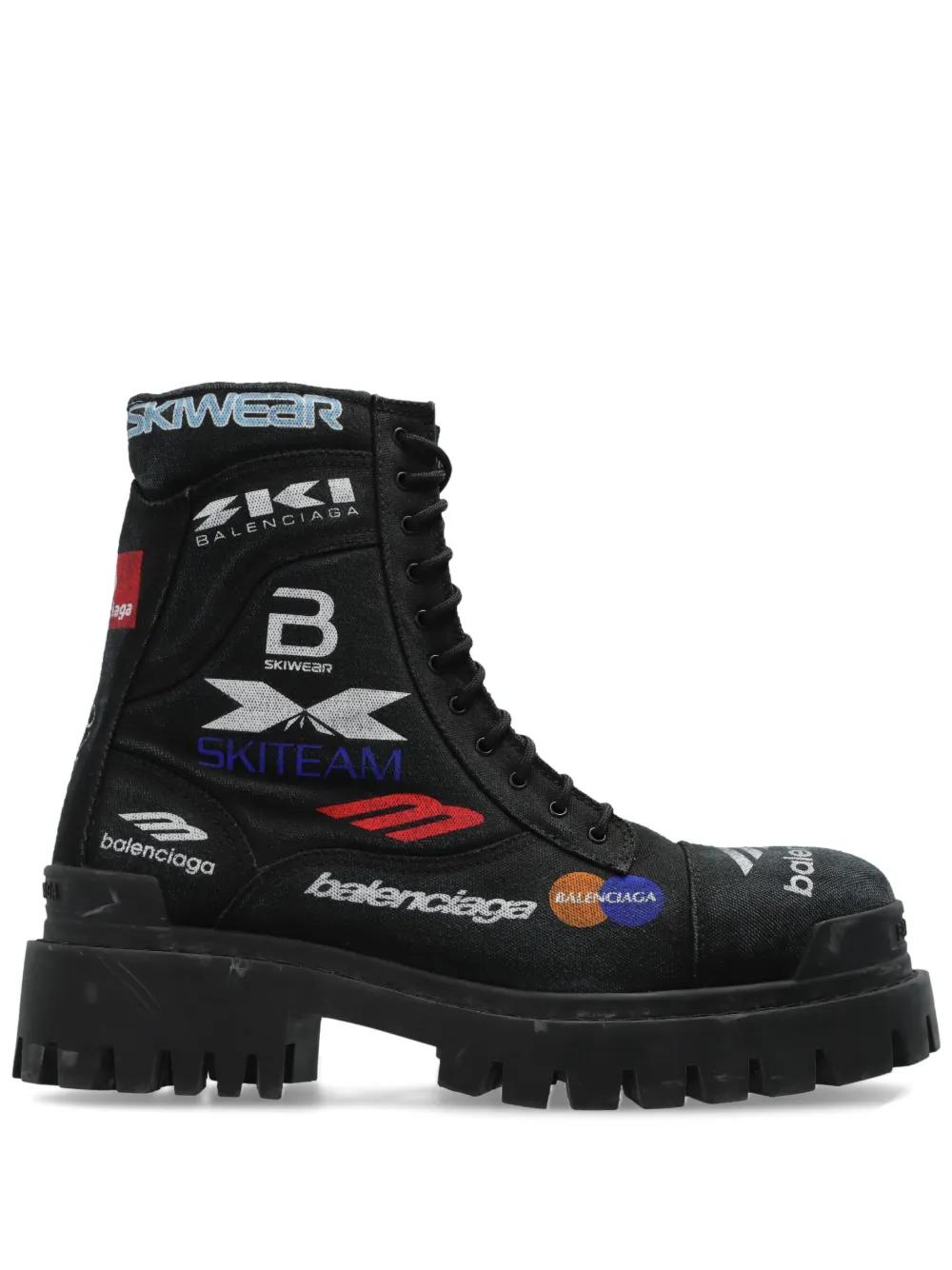 バレンシアガstomperレザー ブラック ハイカットブーツ 中古・古着通販】BALENCIAGA (バレンシアガ) Stomper Boots