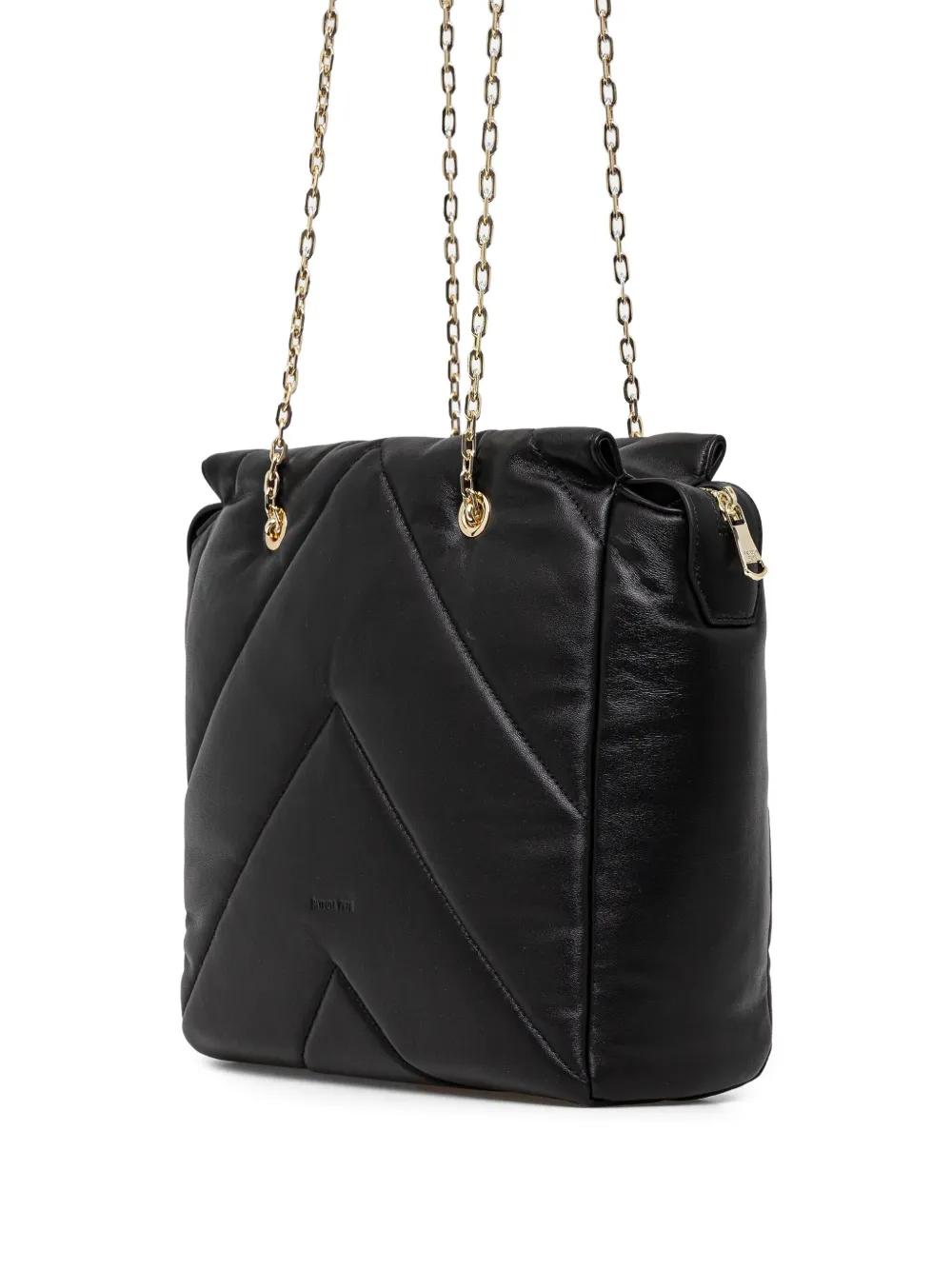 Patrizia Pepe Fly-Plaque Quilted Tote Bag in Black Lyst