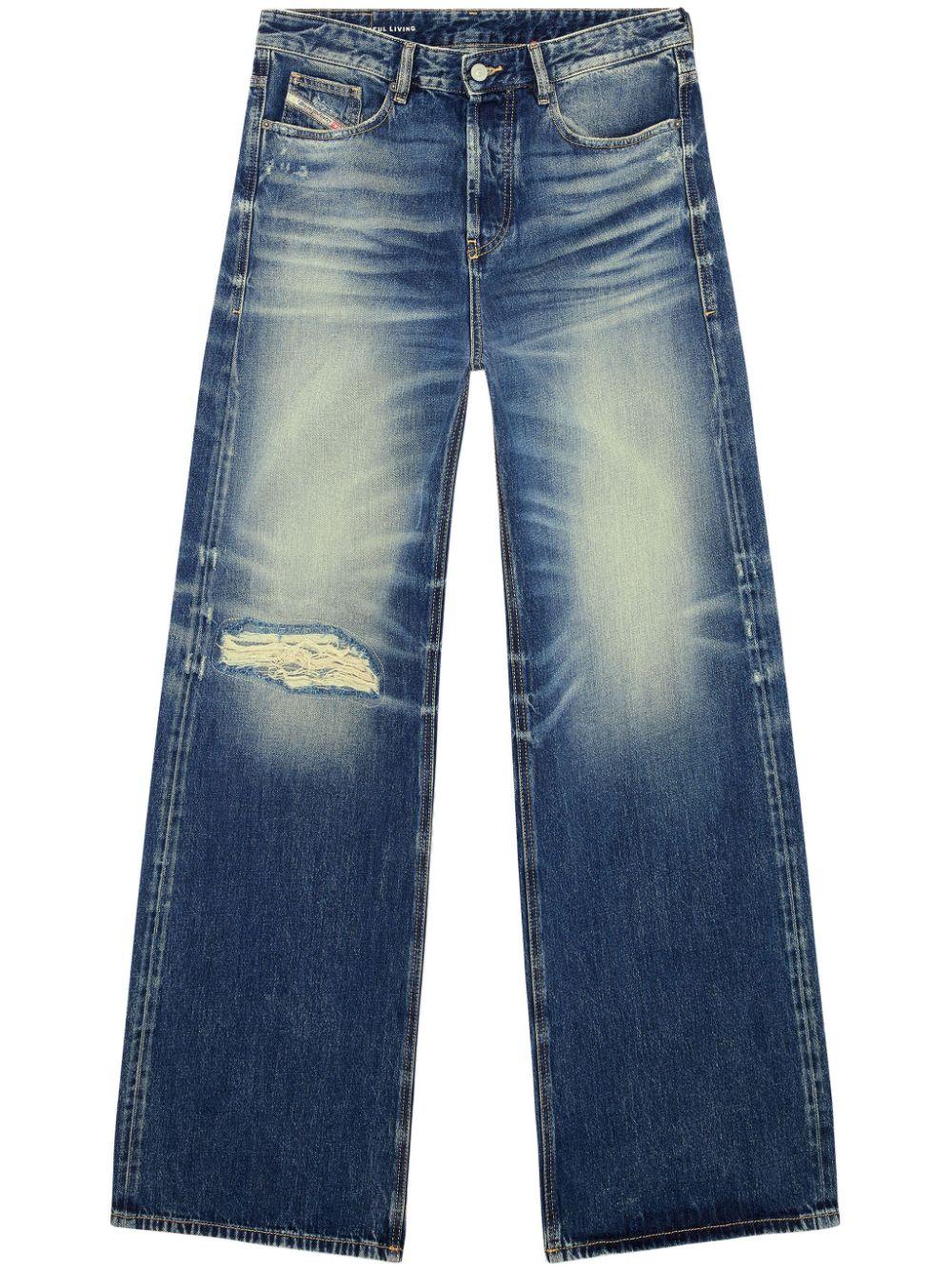 DIESEL メンズ ブルー D-rise 09j95 ストレートジーンズ ジーンズ