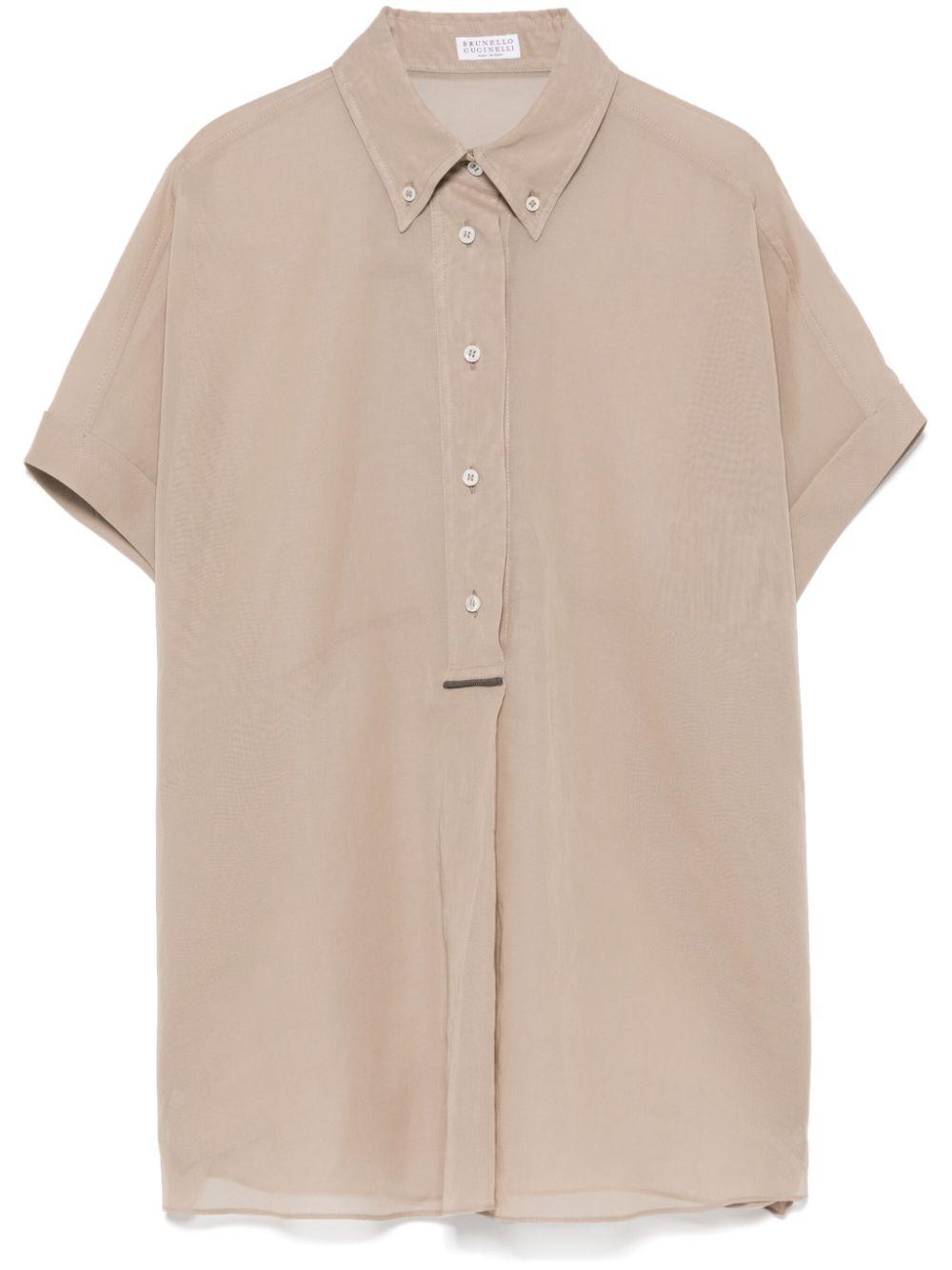 Brunello Cucinelli レディース ナチュラル コットン シャツ トップス