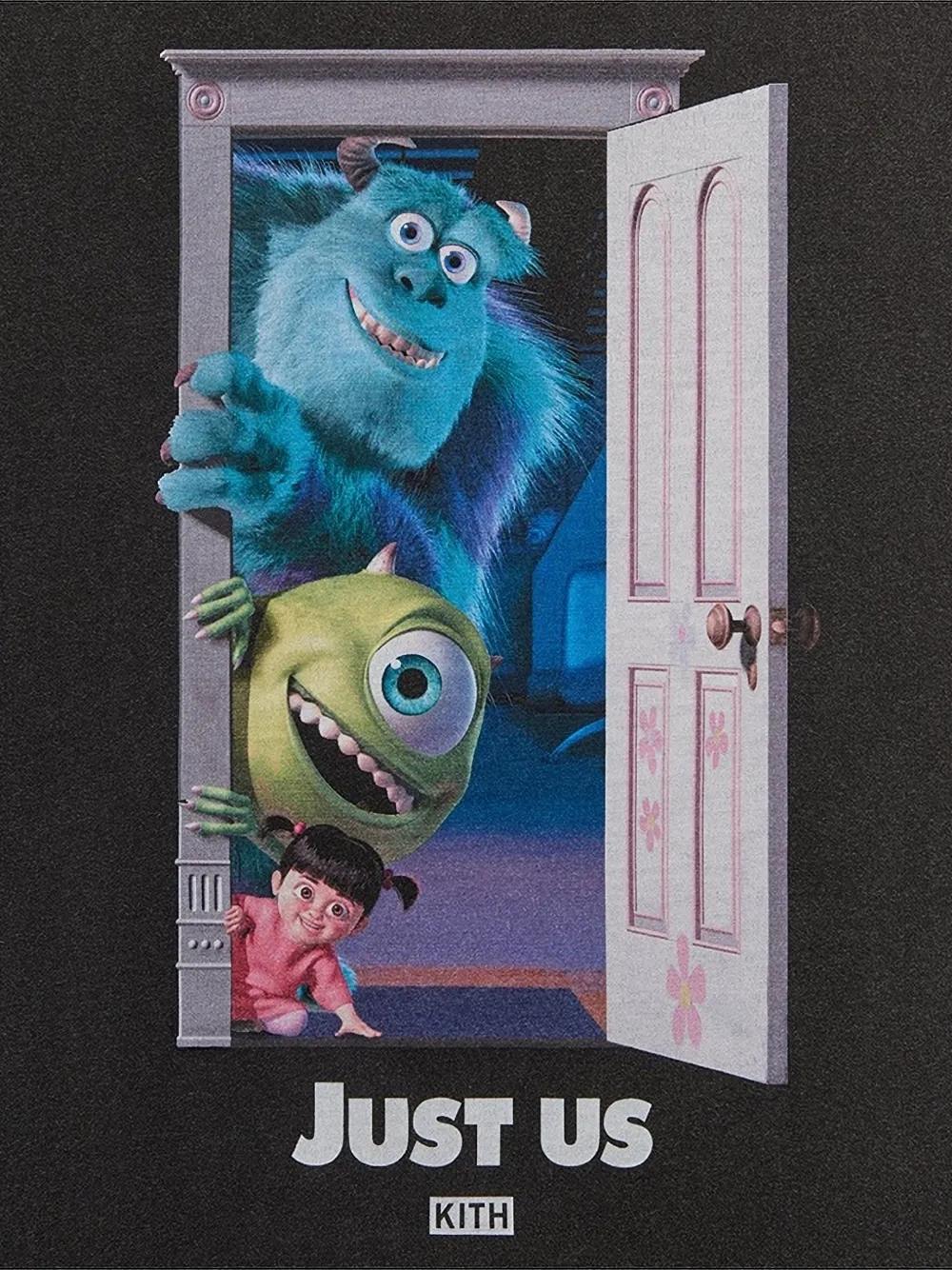Kith X Pixar Monsters Inc. Just Us Graphic T-Shirt in Black for
