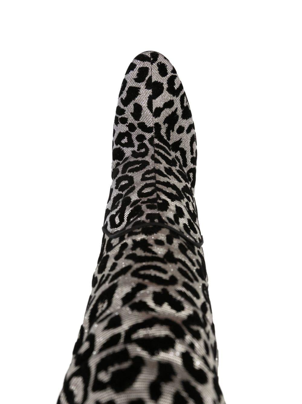 Black and white leopard booties hotsell