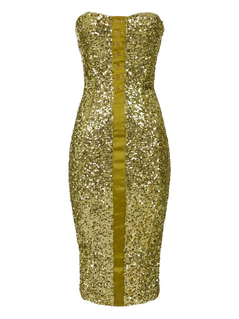 Strapless Sequin Cutout Bodycon Dress In Gold Reagan Strapless Foldover Sequin  Bodycon Mini Dress  Shop American Threads Women's Trendy Online Boutique  Mocha / L