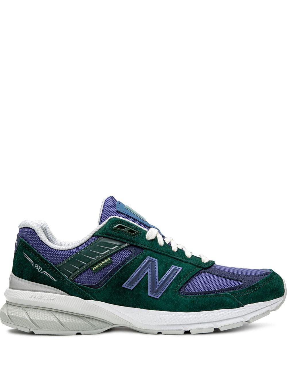 New Balance Suede X Aime Leon Dore 990 V5 Sneakers in Green for Men - Lyst