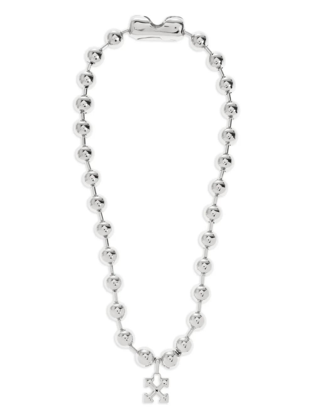 Off-White c/o Virgil Abloh Arrows-Pendant Ball-Chain Necklace in