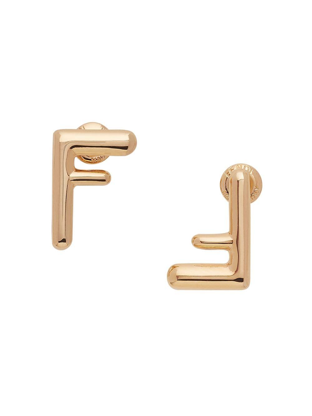 fendi logo earrings