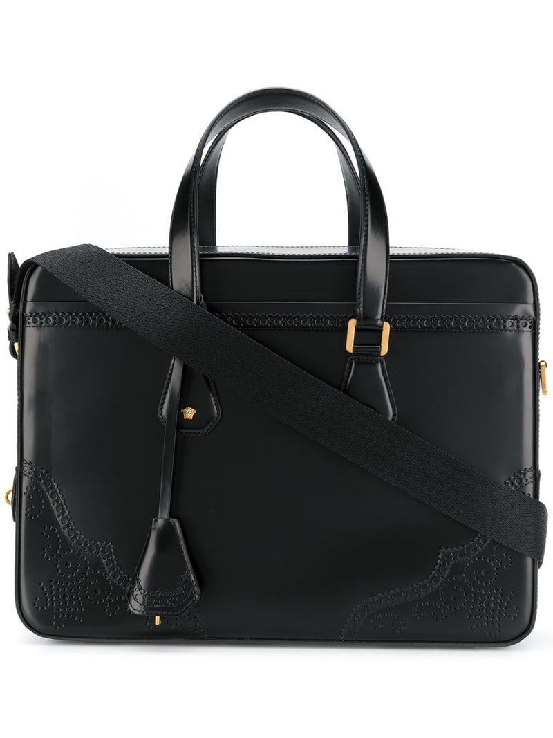 versace mens briefcase