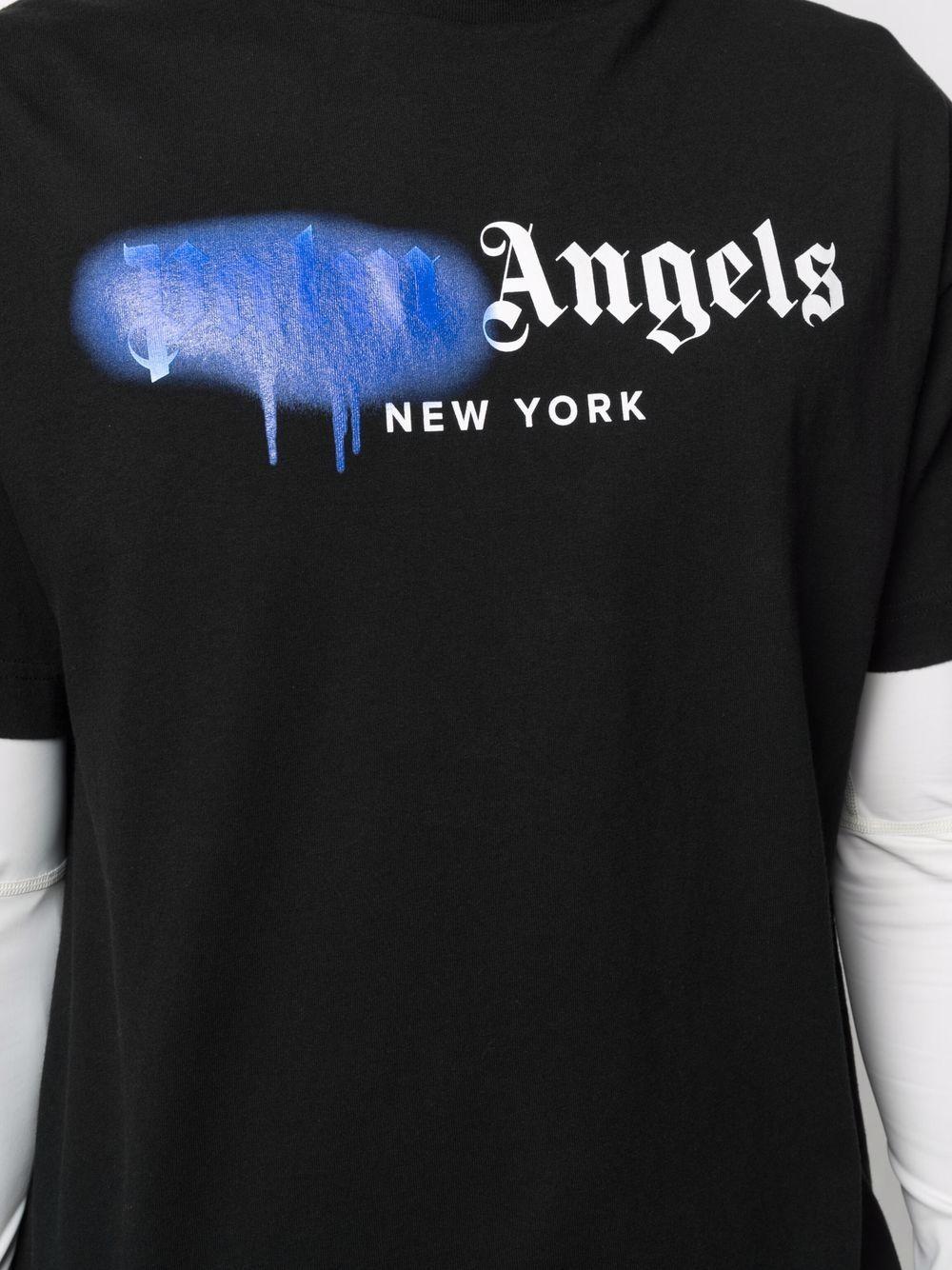Sprayed Logo T-shirt in Black for Men 