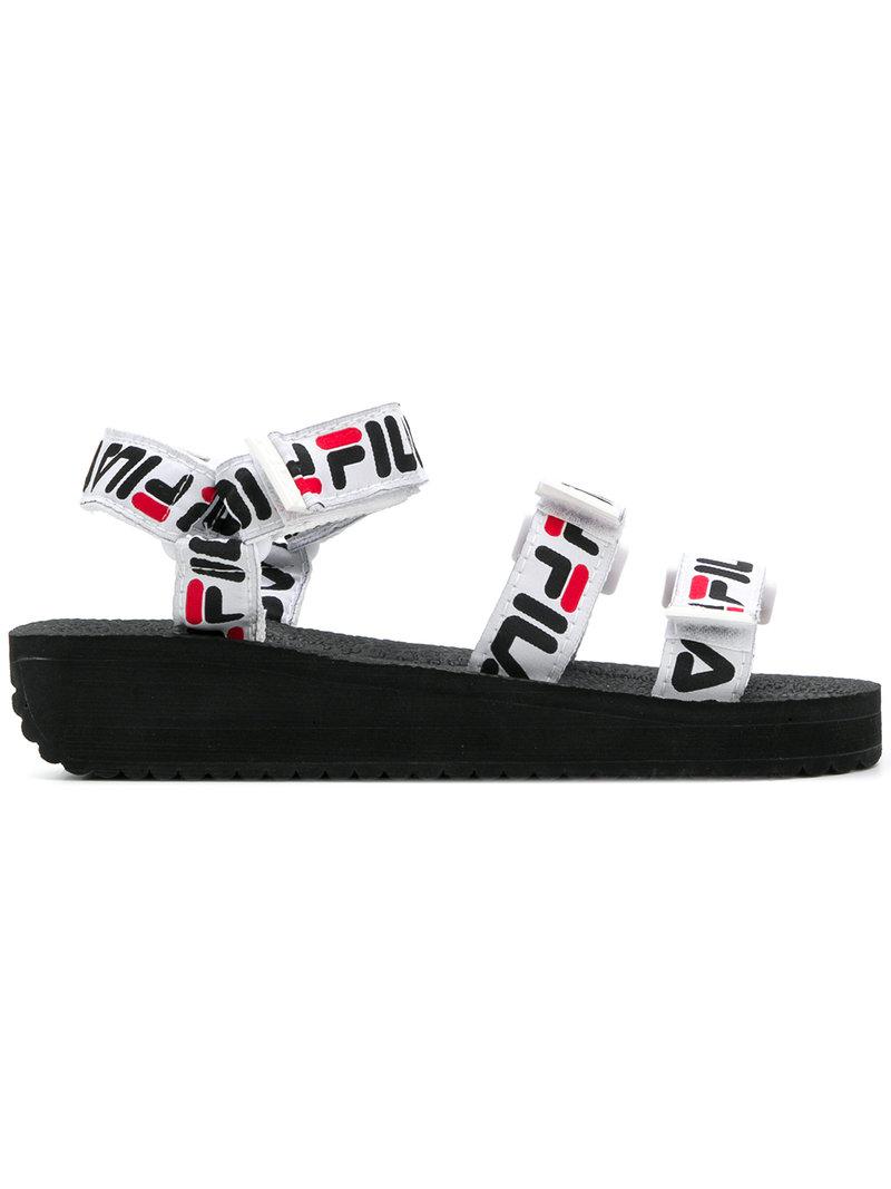 fila logo sandals