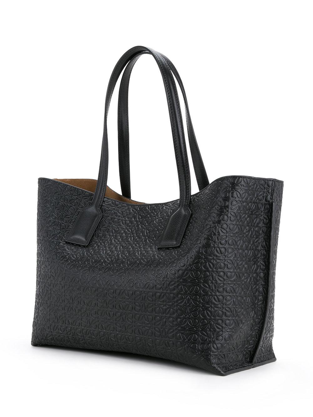 Loewe Leather 't' Shopper Bag in Black 