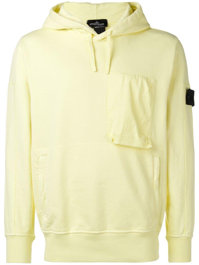 stone island yellow hoodie