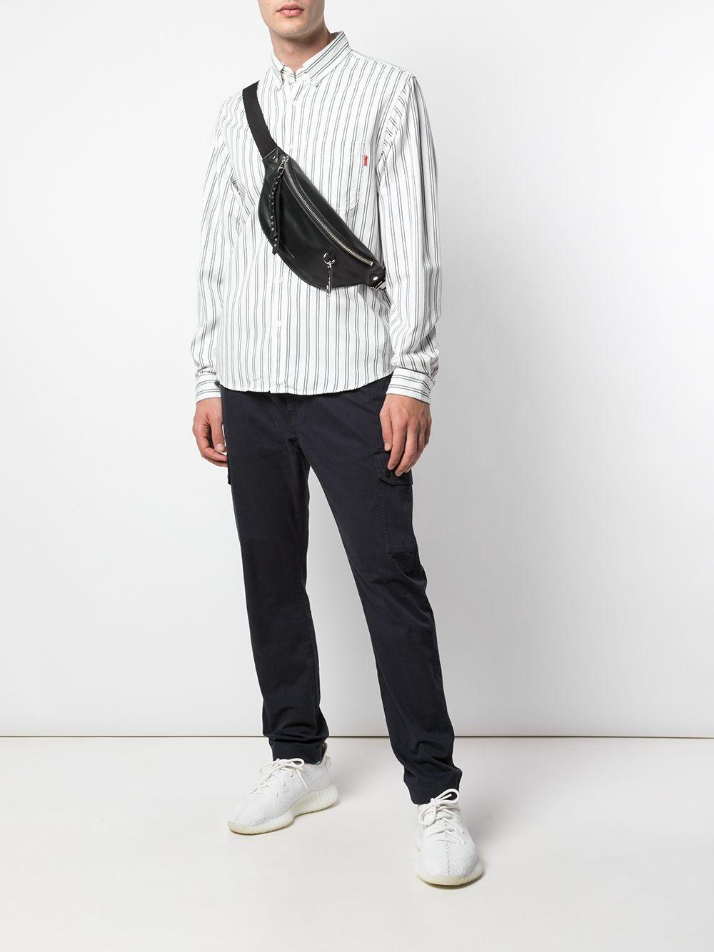 Supreme Striped Twill Shirt in White for Men | Lyst