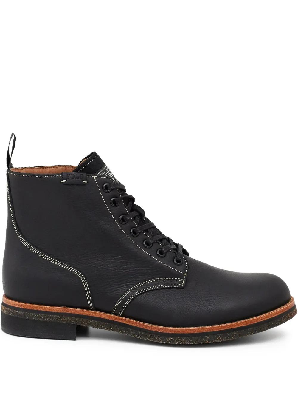 【ちゃまお】Polo Ralph Lauren RADFORD BOOT Polo Ralph Lauren Radford Round-Toe Leather Boots in Black for Men