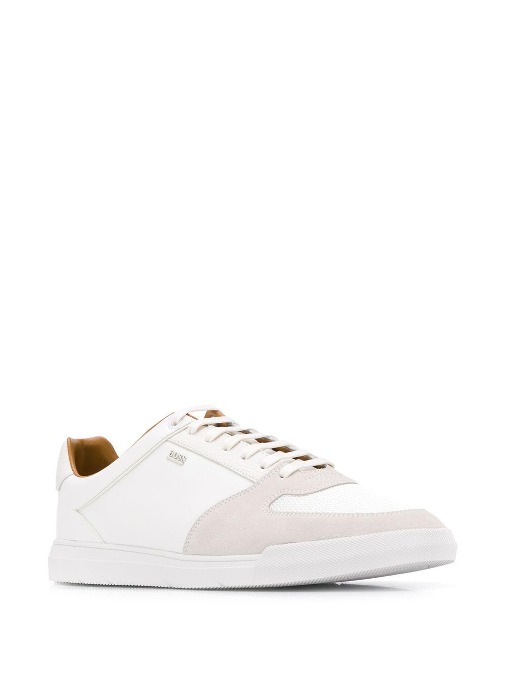 BOSS by HUGO BOSS Cosmopool Tenn Leather Trainers in White for Men - Lyst