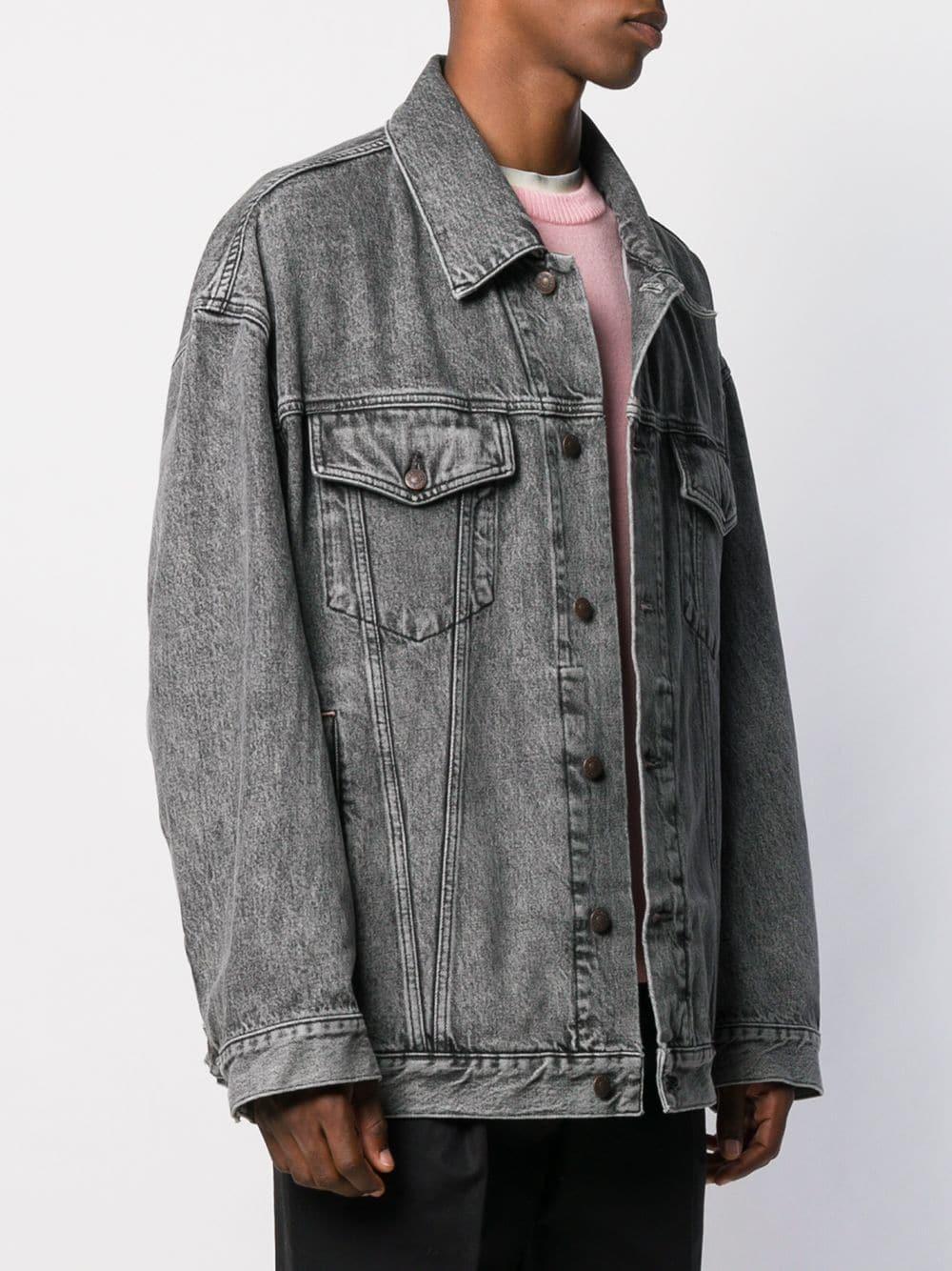 Acne Studios Oversized Loose-fit Denim Jacket in Grey (Gray) - Lyst