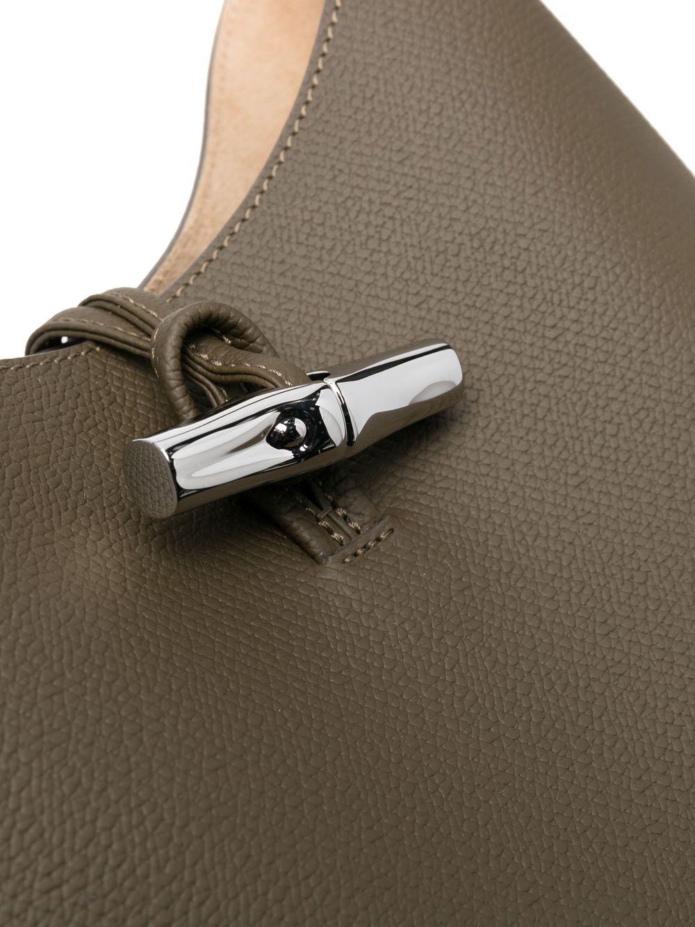 Longchamp Roseau Leather Shoulder Bag in Green | Lyst