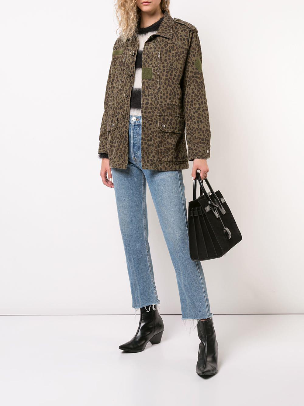 leopard military jacket