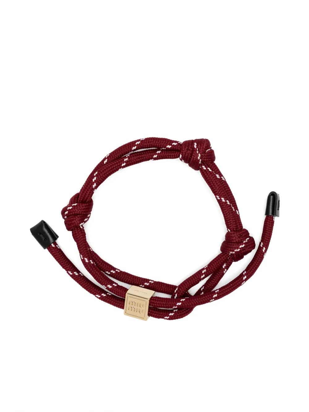 【関税&送料込】Miu Miu Emerald Green Fabric Bracelet Miu Miu Emerald Green Fabric Bracelet | italist