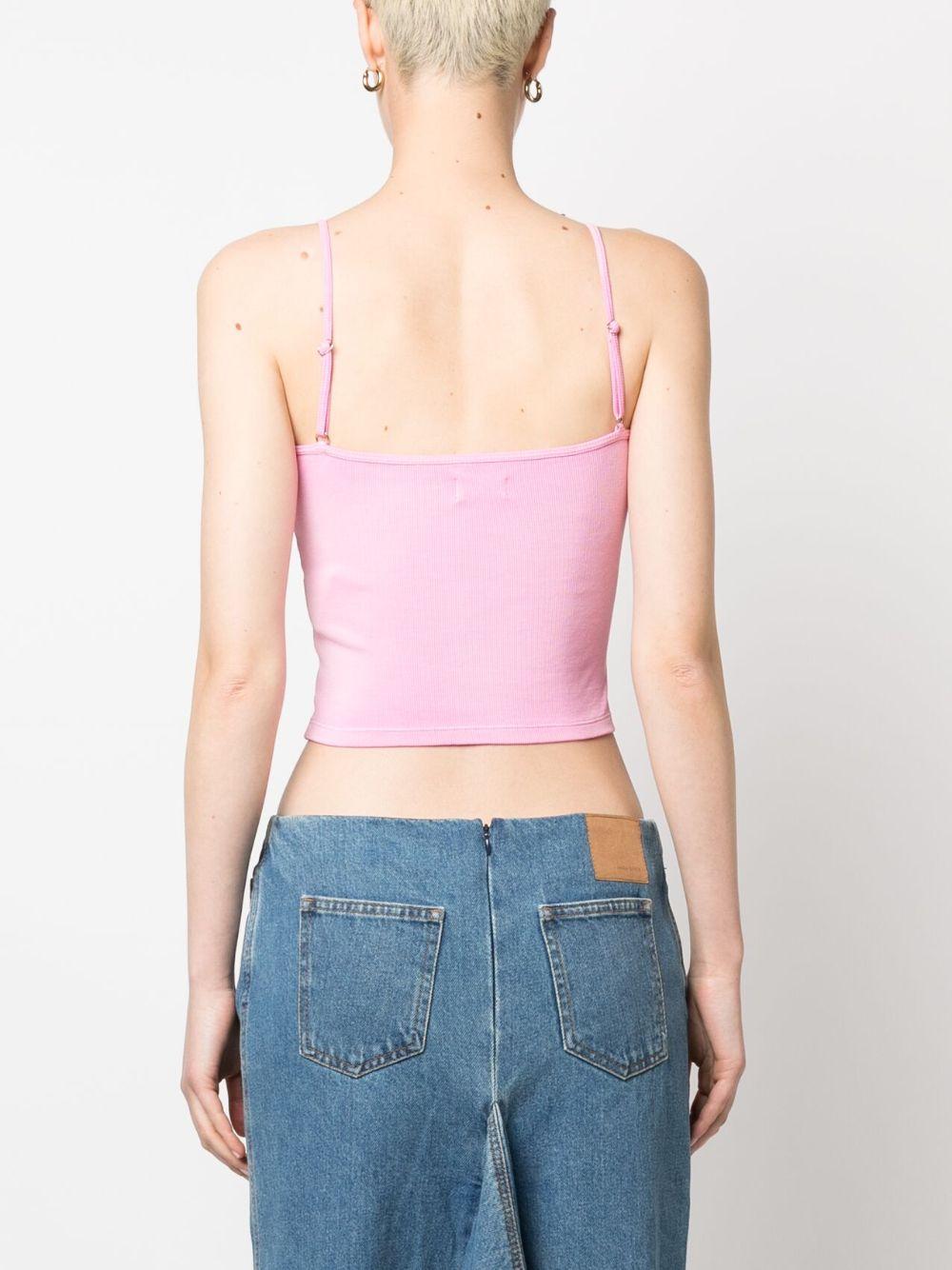 Guess Rhinestone-logo Ribbed Cami Top in Pink | Lyst Guess Rhinestone-logo Ribbed Cami Top in Pink | Lyst