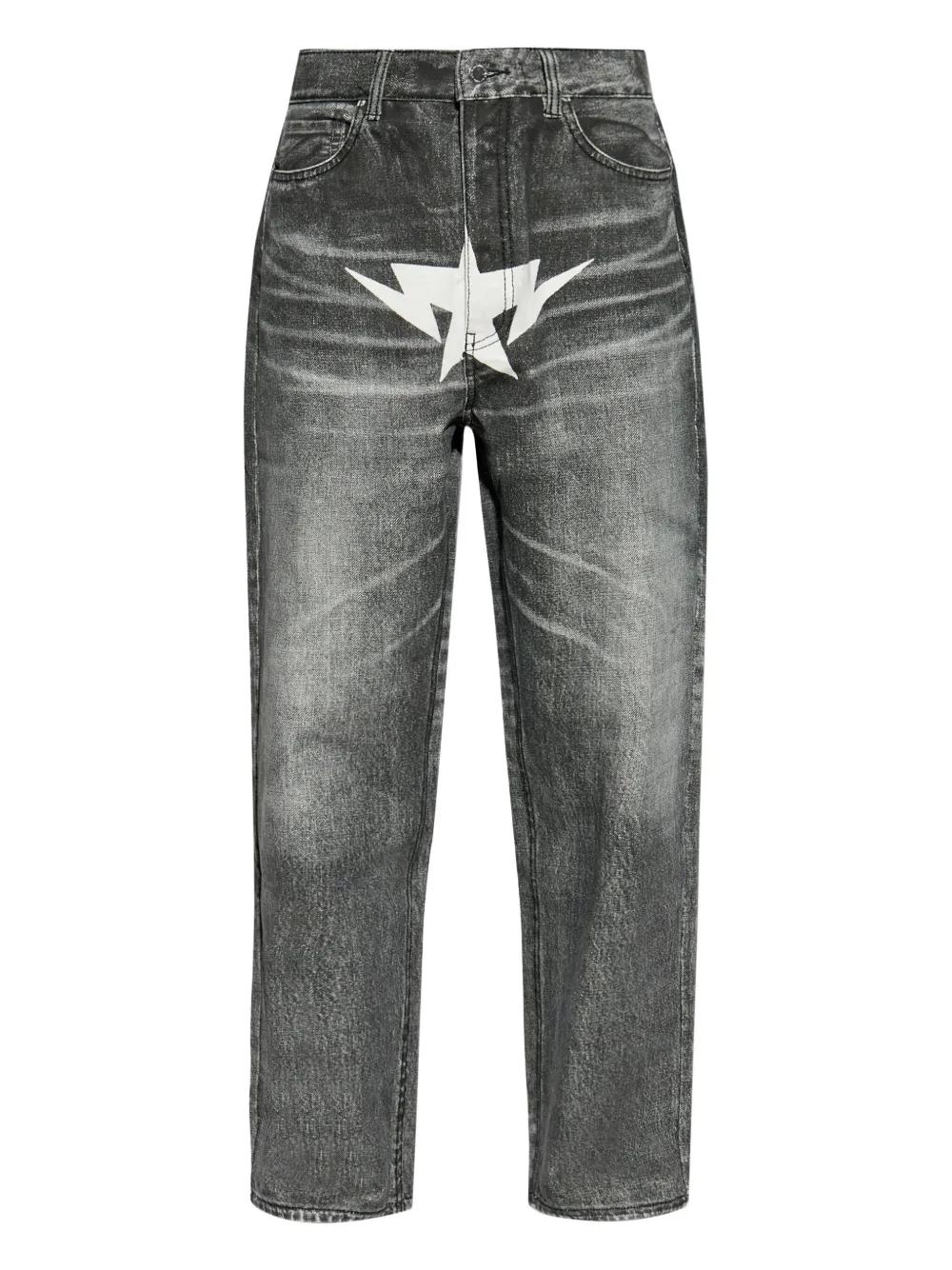 BAPE x 9090 Patch Distressed Jeans Light Indigo Men's - FW22