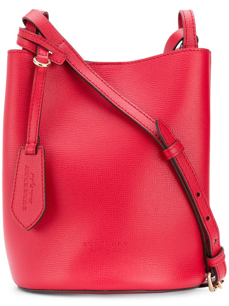 burberry red bucket bag