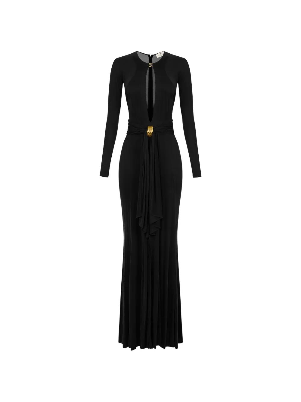 elisabetta franchi black long dress ELISABETTA FRANCHI Dress Woman color Black