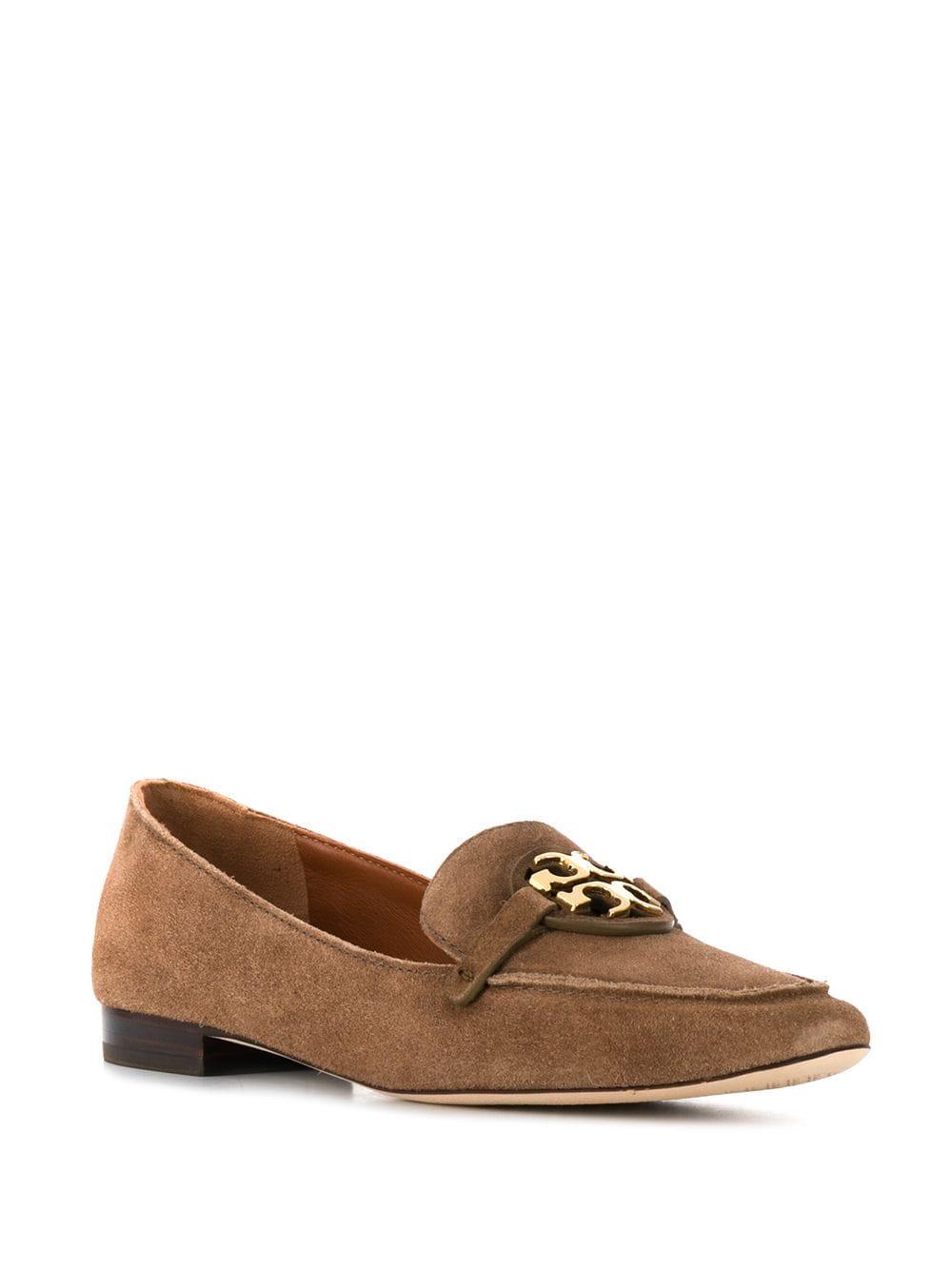 Tory Burch Leather Miller Logo Loafers in Brown - Lyst