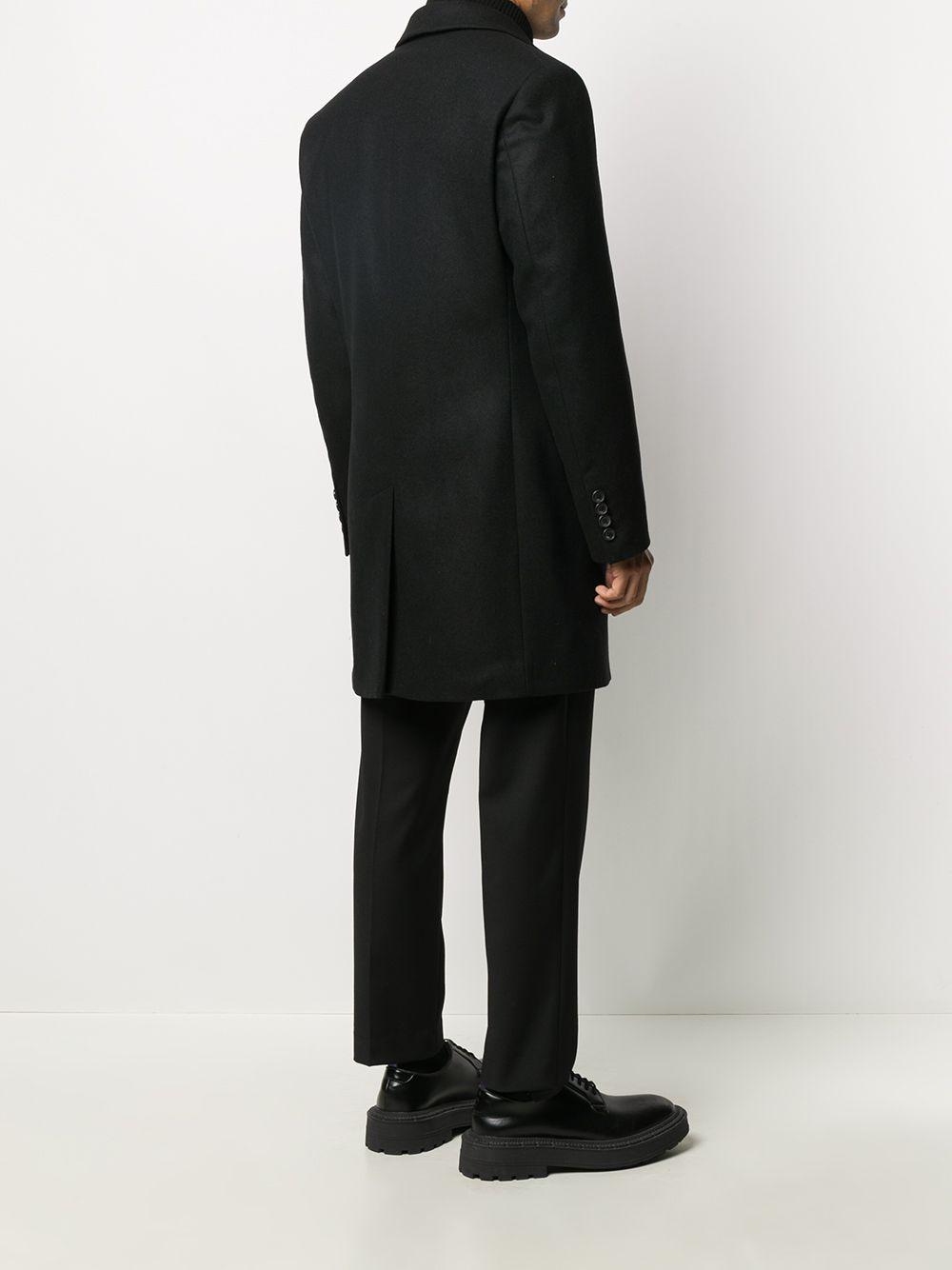 Karl Lagerfeld Wool Singlebreasted Coat in Black for Men Lyst