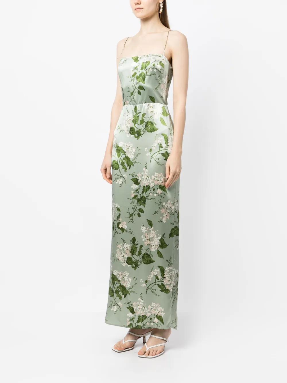 Reformation Frankie Sleeveless Silk Dress in Green | Lyst