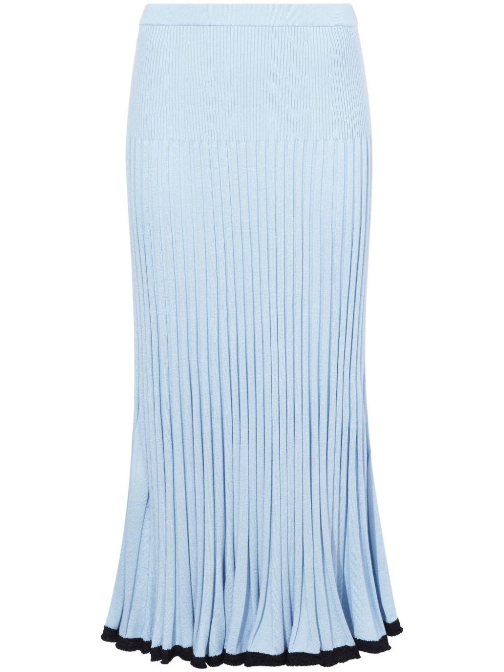 Proenza Schouler White Label fine-knit high-waist midi skirt - Neutrals