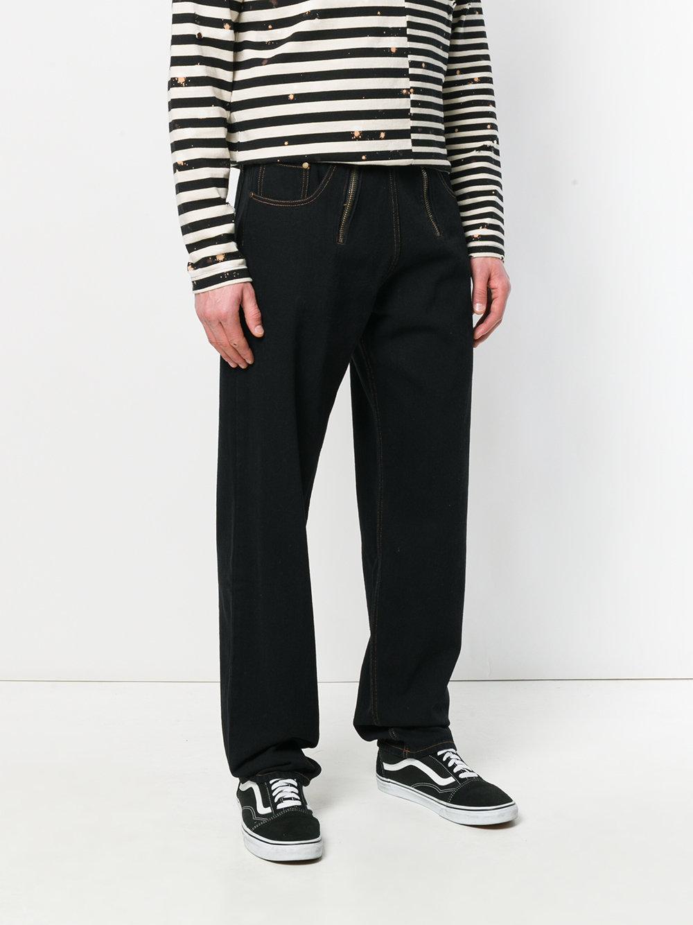 GmbH Denim Double Front Zip Jeans in 