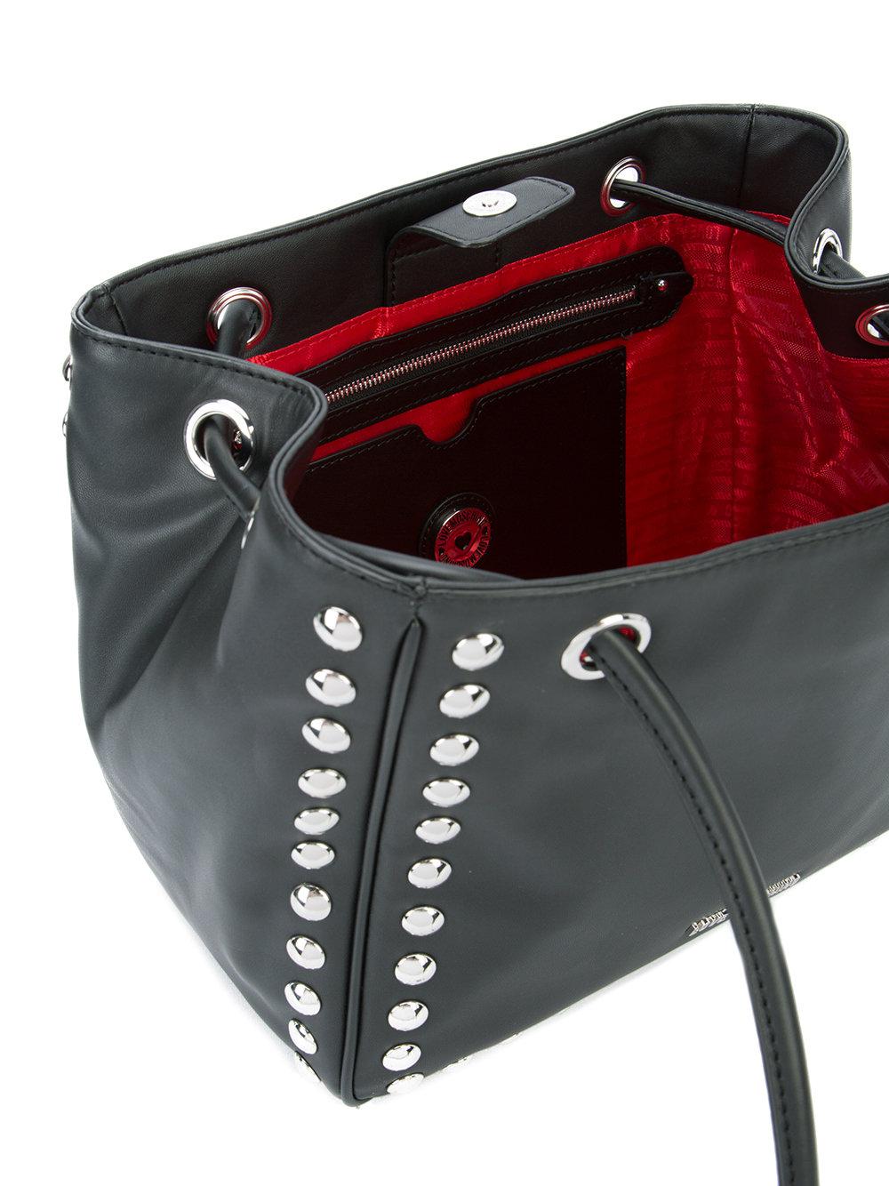 Love Moschino Silver Studded Tote Bag in Black Lyst