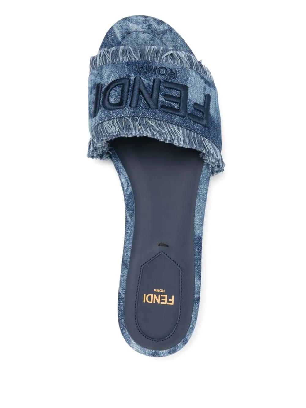Fendi Sunshine Slides in Blue | Lyst