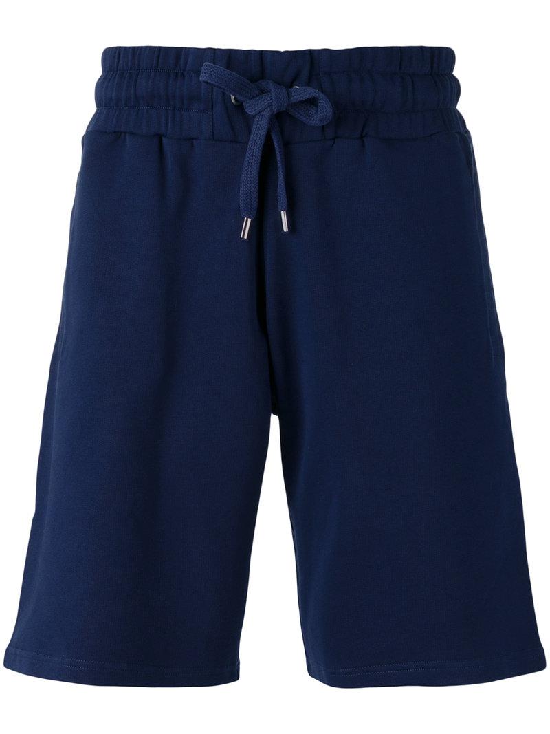 KENZO Cotton Sweat Shorts in Blue for Men - Lyst