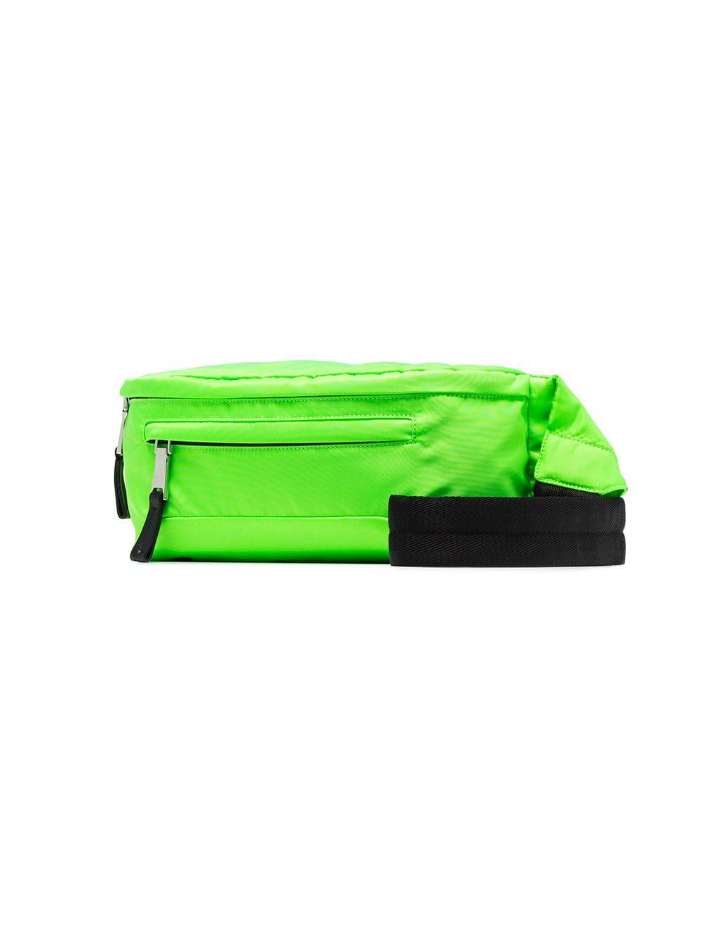 Prada Neon Green Nylon Belt Bag for Men Lyst Australia