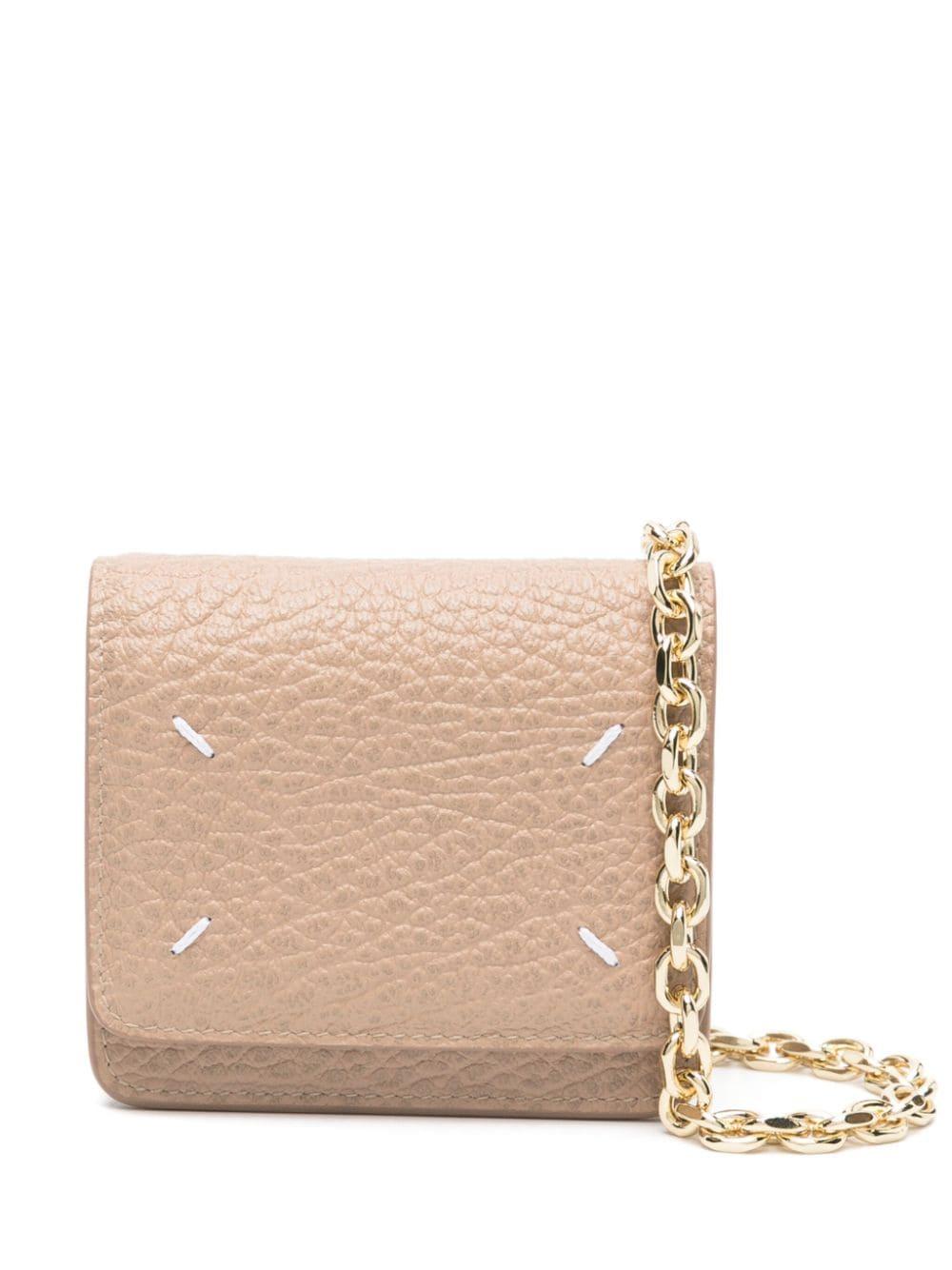 Maison Margiela Logo-embroidered Wallet-on-chain in Natural | Lyst