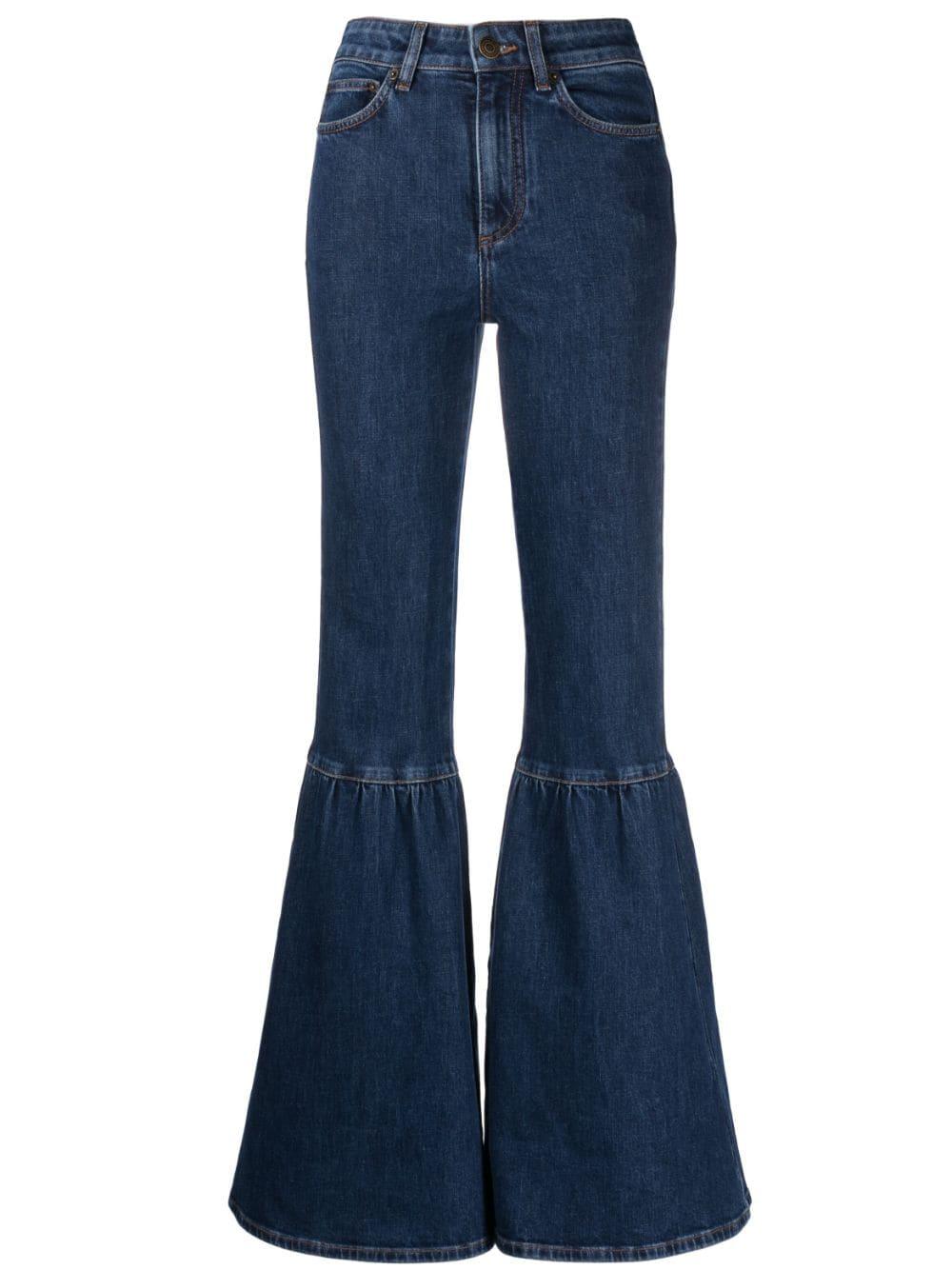 Maje High-rise Flared Jeans in Blue | Lyst