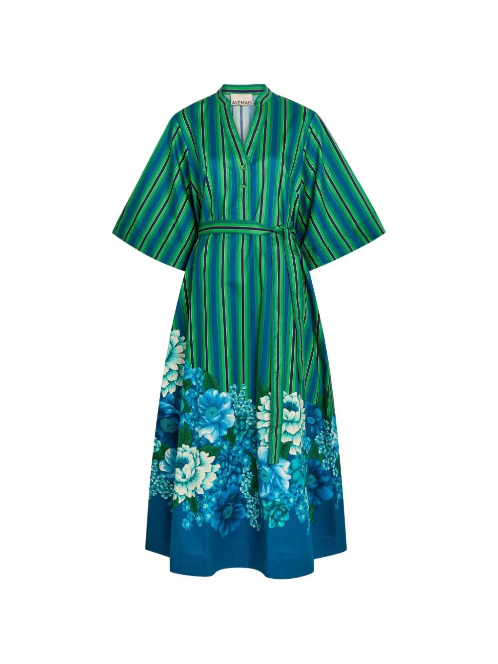 alemais effie puff sleeve midi dress Effie Linen Puff Sleeve Dress