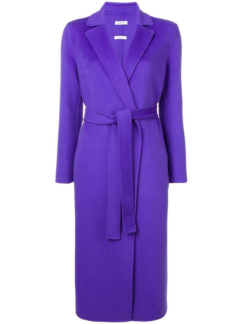purple long coat