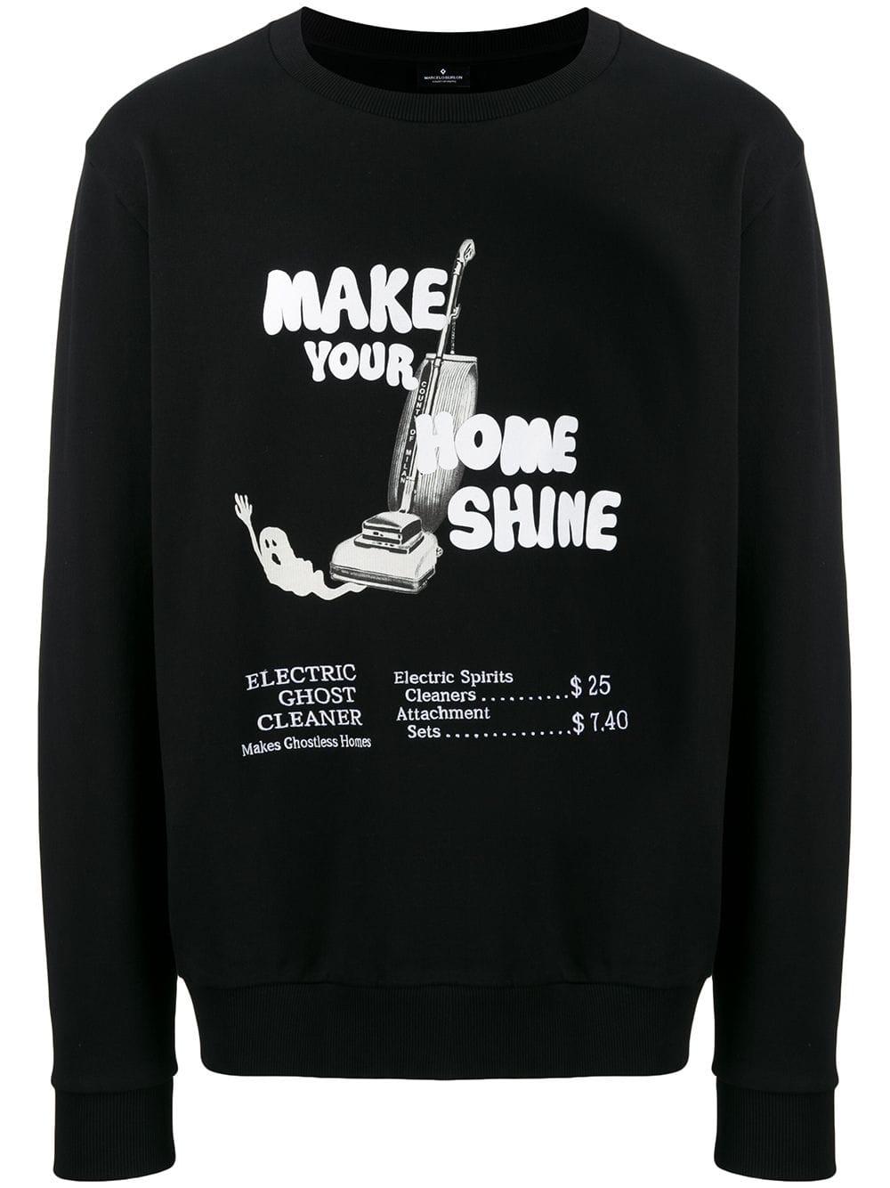 Marcelo Burlon Cotton Make Your Home Shine Sweatshirt in Black for Men ...