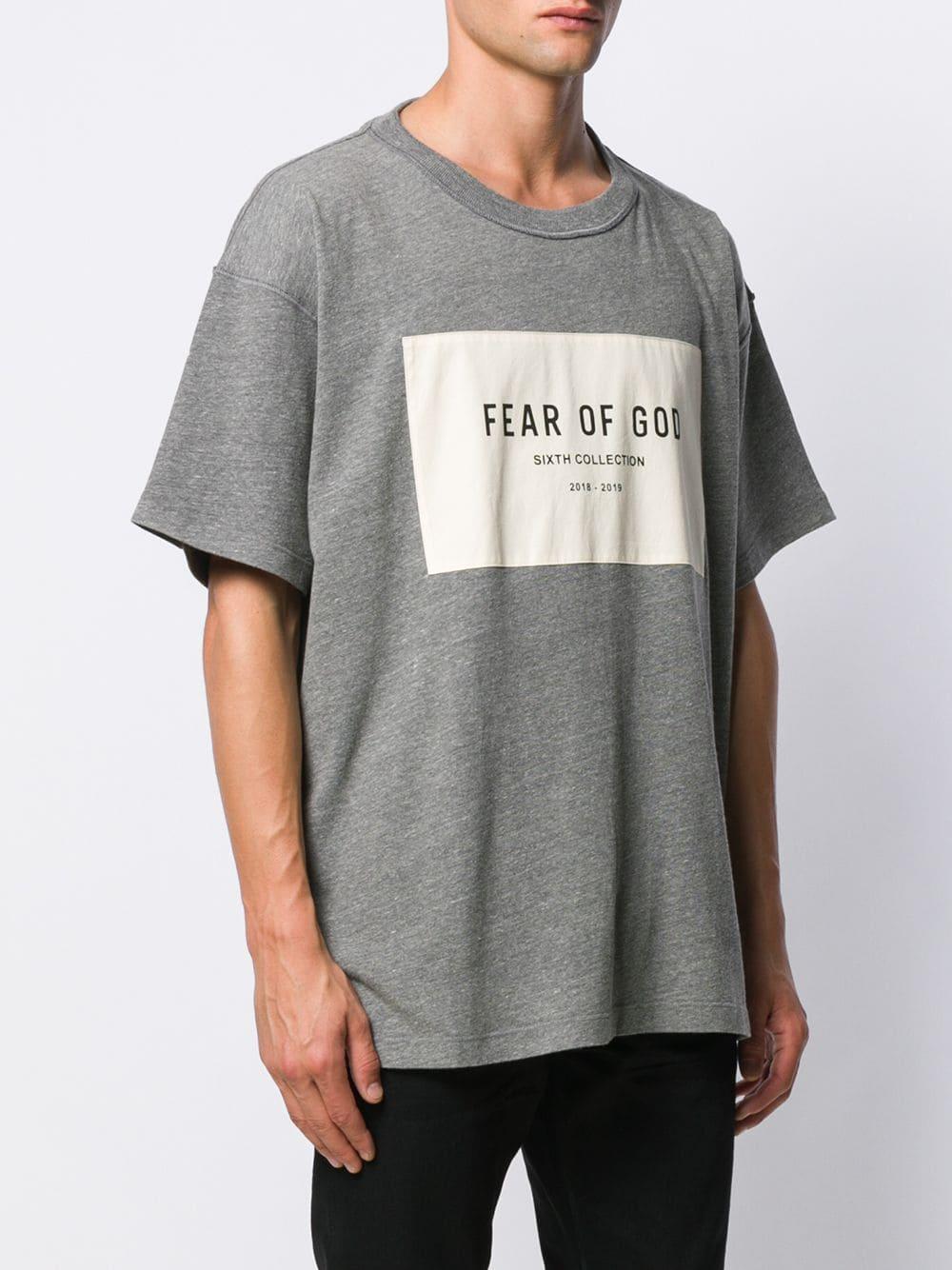 Fear Of God Sixth Collection Logo T-shirt in Gray for Men | Lyst