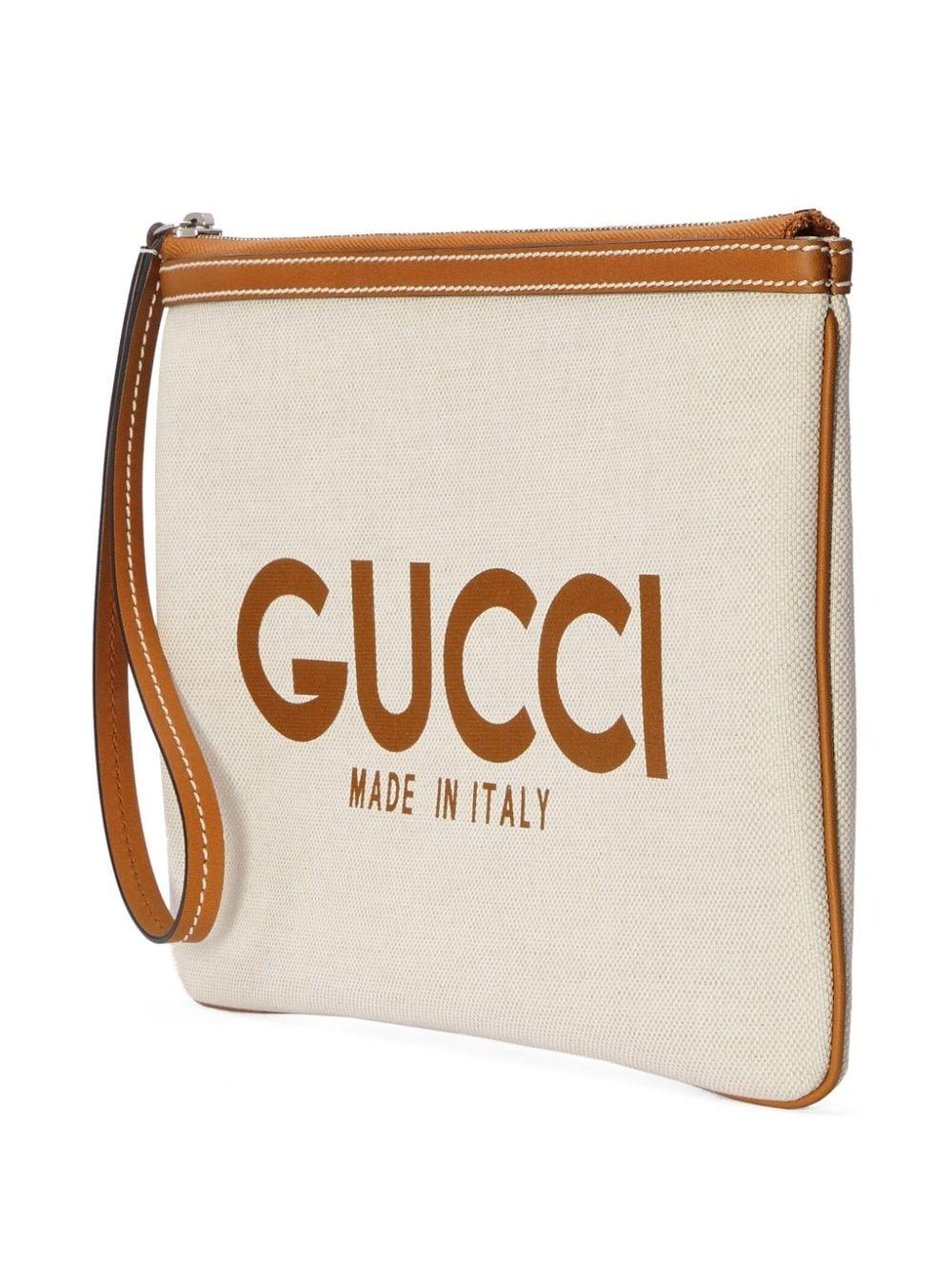 Gucci canvas clutch sale