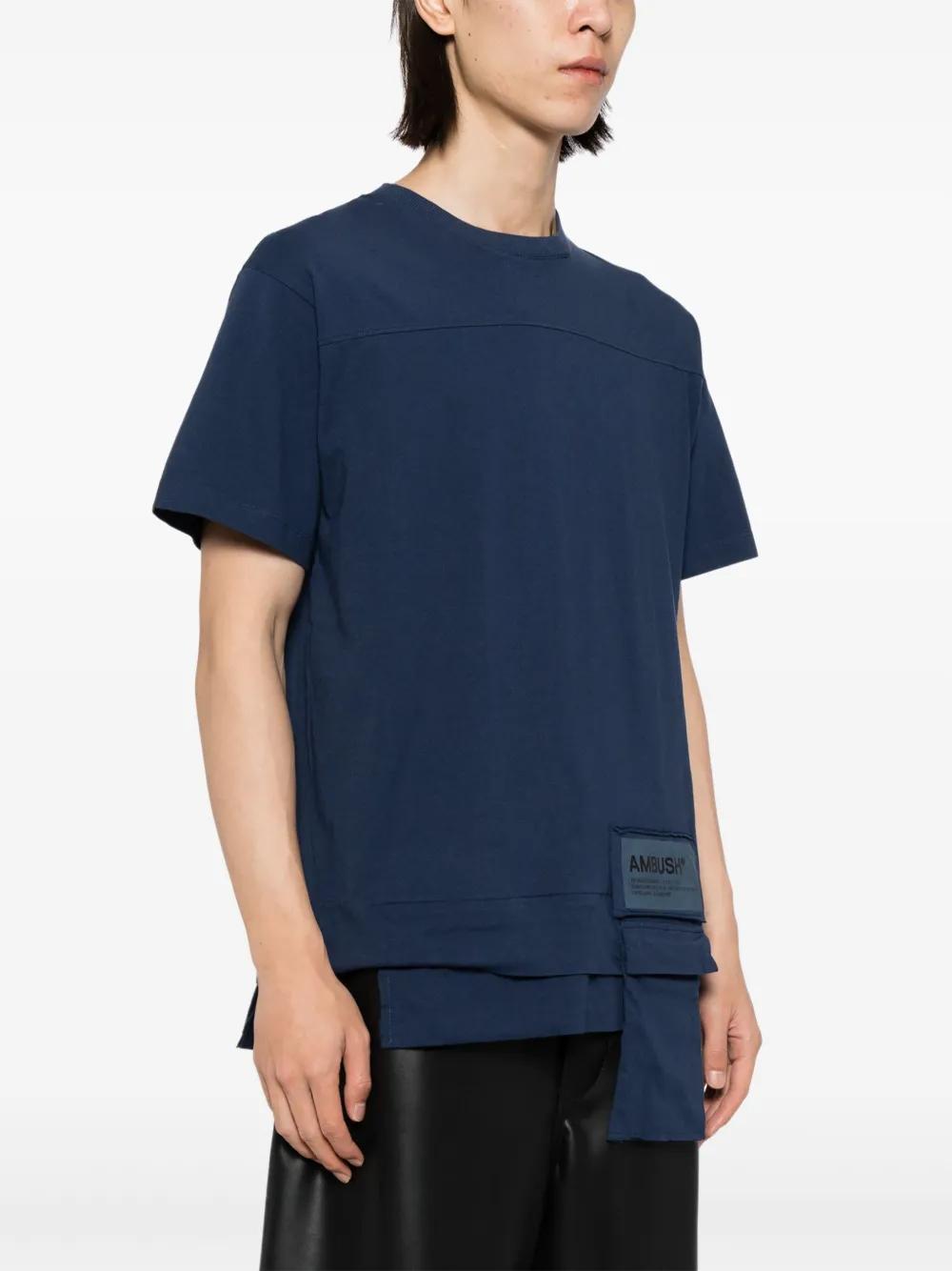 Tシャツ・カットソー AMBUSH Men Tops BMBA002F20FLE0014662 Blue AMBUSH logo-print organic-cotton T-shirt | Blue | FARFETCH JO