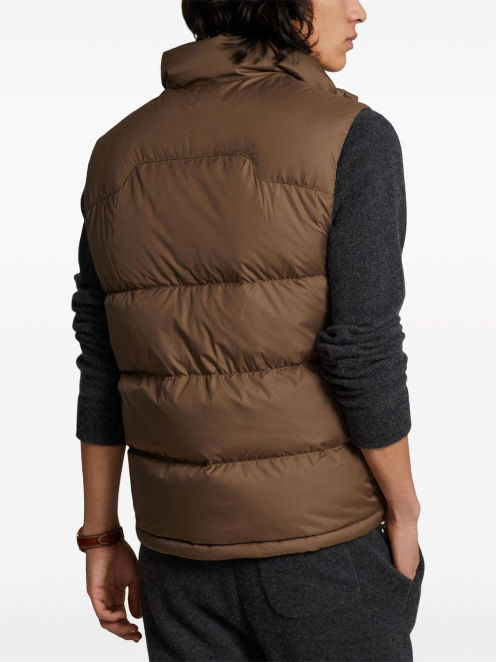 Polo Ralph Lauren Polo Pony Puffer Gilet in Brown for Men | Lyst