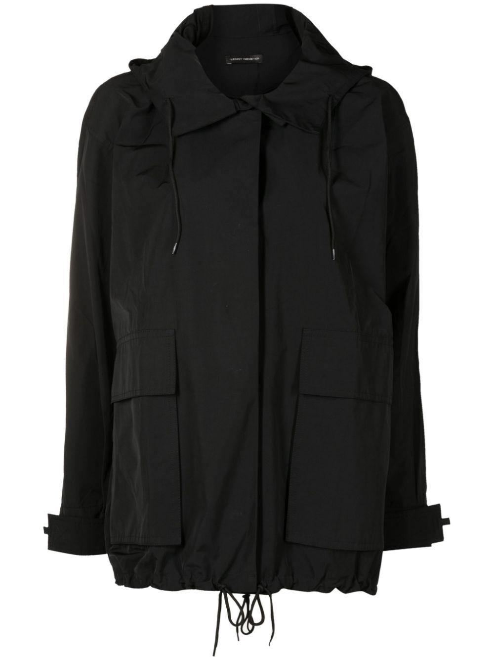 Lenny Niemeyer Long Sleeve Hooded Jacket in Black Lyst UK